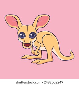 Cute  animal cartoon character vector Illustration.