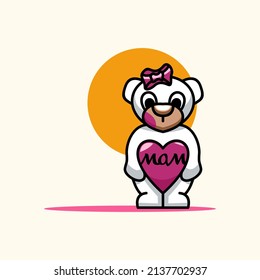 Cute animal cartoon design vector template