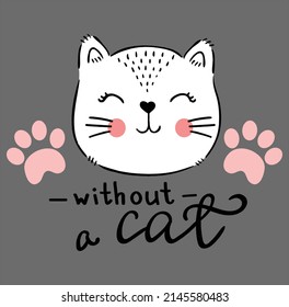 Cute Animal Cartoon Doodle Slogan Tshirt Print Design