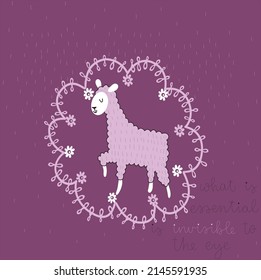 Cute Animal Cartoon Doodle Vector Slogan Tshirt Print Design