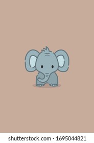 cute animal cartoon elephant bright colors pretty animal