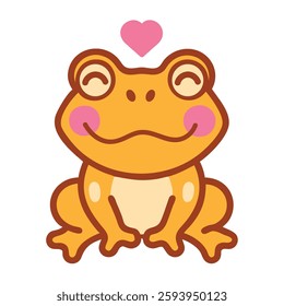 Cute animal cartoon frog adorable kawaii nature