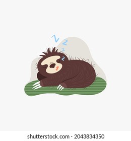 cute animal cartoon illustration design. cute animal art for baby. animal art for background poster and card