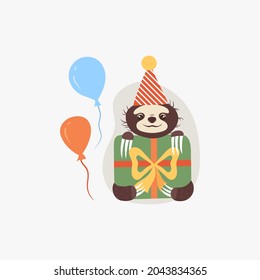 cute animal cartoon illustration design. cute animal art for baby. animal art for background poster and card