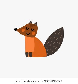 cute animal cartoon illustration design. cute animal art for baby. animal art for background poster and card
