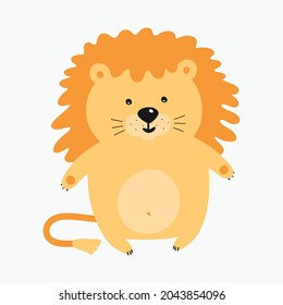 cute animal cartoon illustration design. cute animal art for baby. animal art for background poster and card