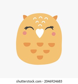cute animal cartoon illustration design. cute animal art for baby. animal art for background poster and card