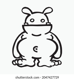 cute animal cartoon illustration design. cute animal art for baby.animal art for background poster and card