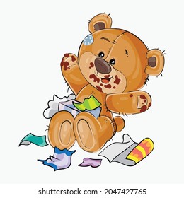 cute animal cartoon illustration design. cute animal art for baby.animal art for background poster and card