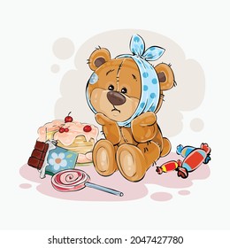 cute animal cartoon illustration design. cute animal art for baby.animal art for background poster and card