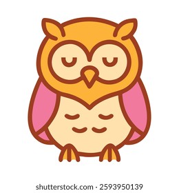 Cute animal cartoon owl adorable wildlife