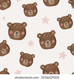 cute animal cartoon for pattern background