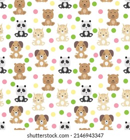 cute animal cartoon pattern graphic