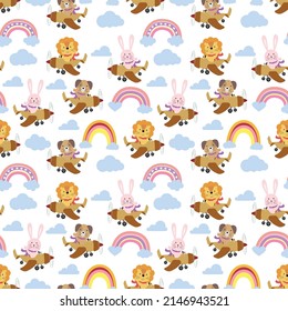 cute animal cartoon pattern graphic