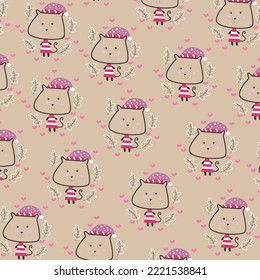 Cute animal cartoon pattern perfect for wrapping paper and decoration