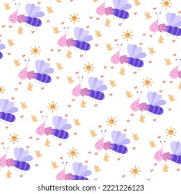 Cute animal cartoon pattern suitable for wallpaper