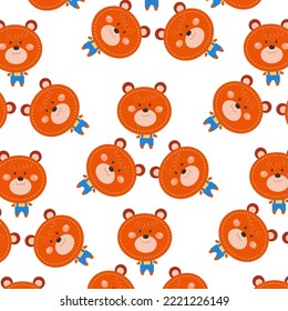 Cute animal cartoon pattern suitable for wallpaper