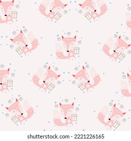 Cute animal cartoon pattern suitable for wallpaper