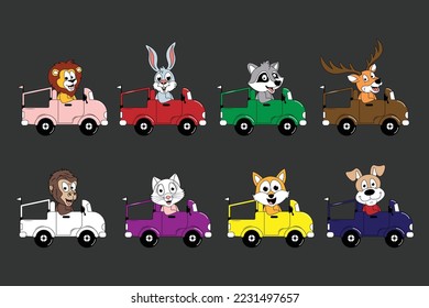 cute animal cartoon ride car 