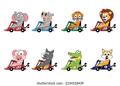 cute animal cartoon ride gokart