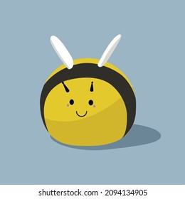 cute animal character adorable baby bee vector