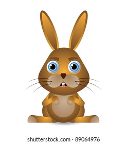 Cute animal character isolated on white background