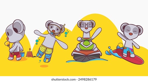 Cute Animal Character Premium Vector art, with themes of holidays, vacation, and travels.
Suitable as an illustration for various purposes.