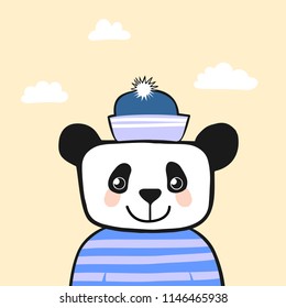 Cute animal. Character. Vector.