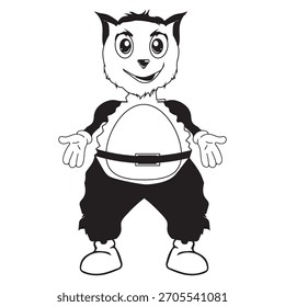 Diseño De Vector De Carácter Animal Lindo, Archivo Eps, Diseño De Impresión