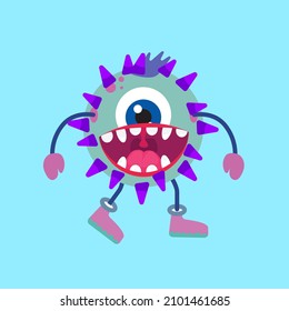 cute animal character vector icon for sticker and background