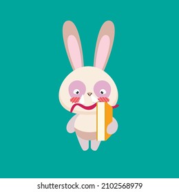 cute animal character vector icon for sticker and background