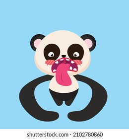 cute animal character vector icon for sticker and background