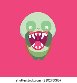 cute animal character vector icon for sticker and background