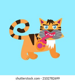 icono del vector de carácter animal lindo para pegatinas y fondo