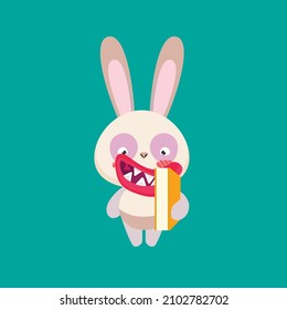 cute animal character vector icon for sticker and background