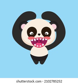 cute animal character vector icon for sticker and background