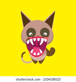 cute animal character vector icon for sticker and background