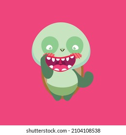 cute animal character vector icon for sticker and background