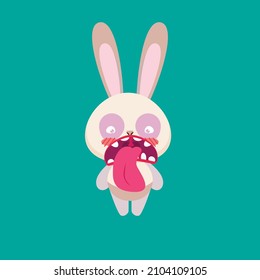 cute animal character vector icon for sticker and background
