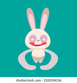 cute animal character vector icon for sticker and background