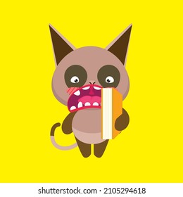 cute animal character vector icon for sticker and background