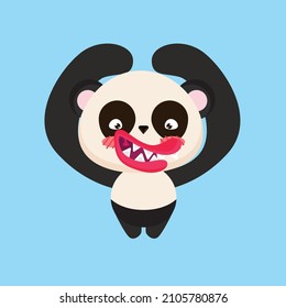 cute animal character vector icon for sticker and background