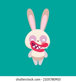 cute animal character vector icon for sticker and background