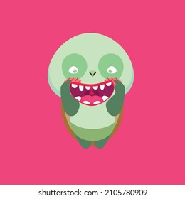 cute animal character vector icon for sticker and background