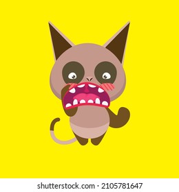 cute animal character vector icon for sticker and background