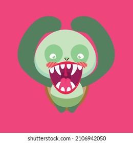 cute animal character vector icon for sticker and background