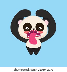 cute animal character vector icon for sticker and background