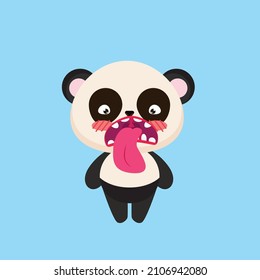 cute animal character vector icon for sticker and background