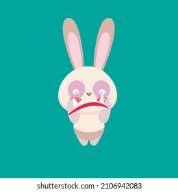 cute animal character vector icon for sticker and background