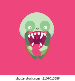 cute animal character vector icon for sticker and background